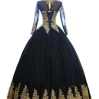 black and gold ballgown