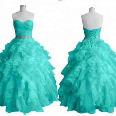 Light Green Quinceanera Dresses , Sweet 16 Party Dresses , Ball Gown Prom Dresses , Crystals , Rhinestones , Sash,Sweetheart , Tulle Ball Gowns Dresses , Long Prom Dresses , Prom Dress Cheap , New Prom Dresses , Prom Dress 2017 , Evening Dresses ,Backless,Fashion