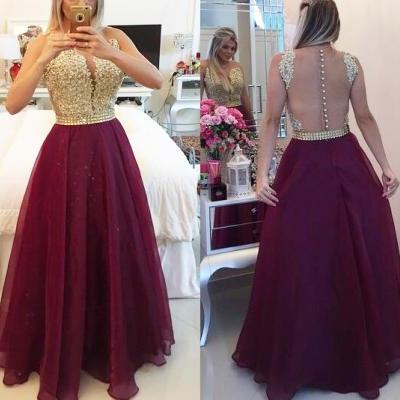 Appliques Party Dres V Neck Iullsion Back Tulle Dress Floor Length New Arrival High Quality 2016 Pearls 