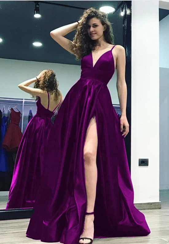 deep purple formal dresses