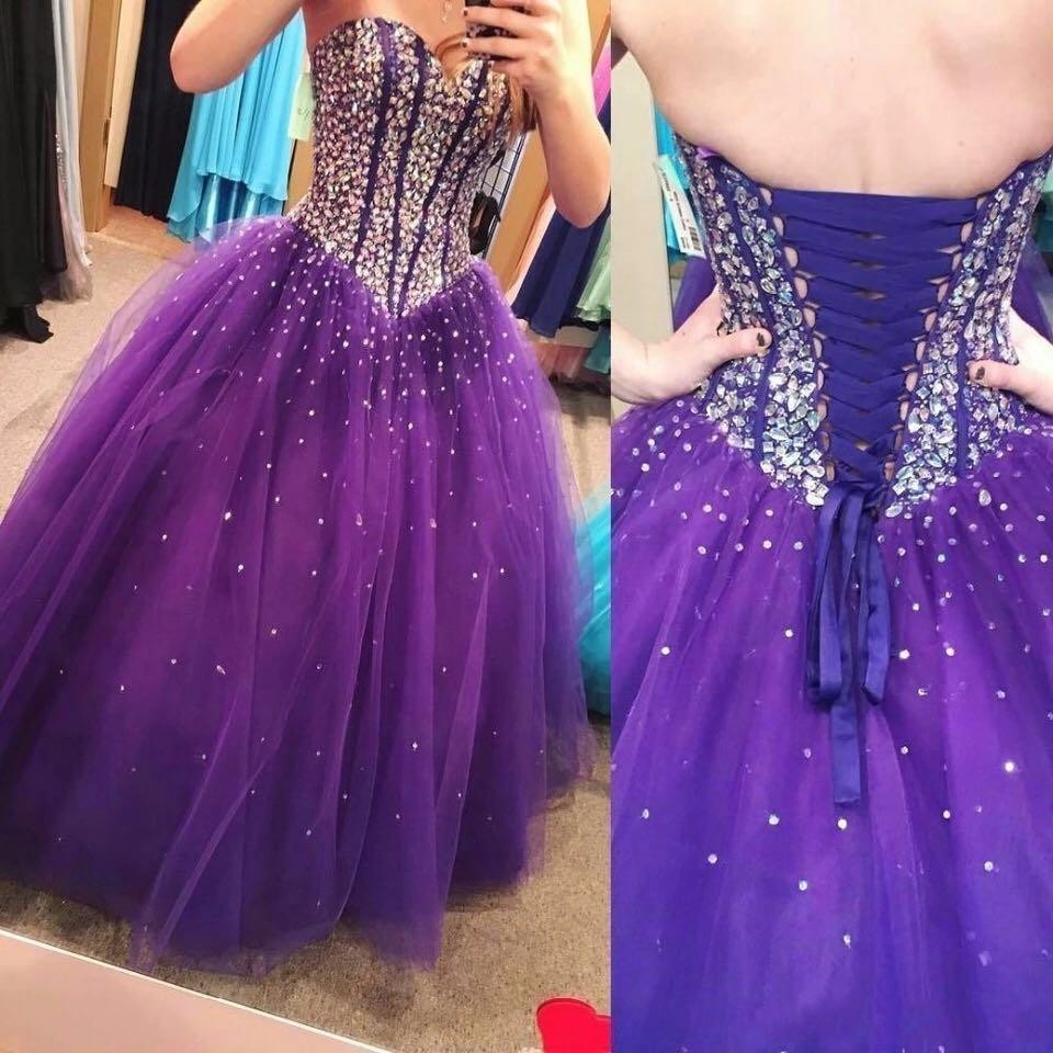 Dark Purple Sweet 16 Dress