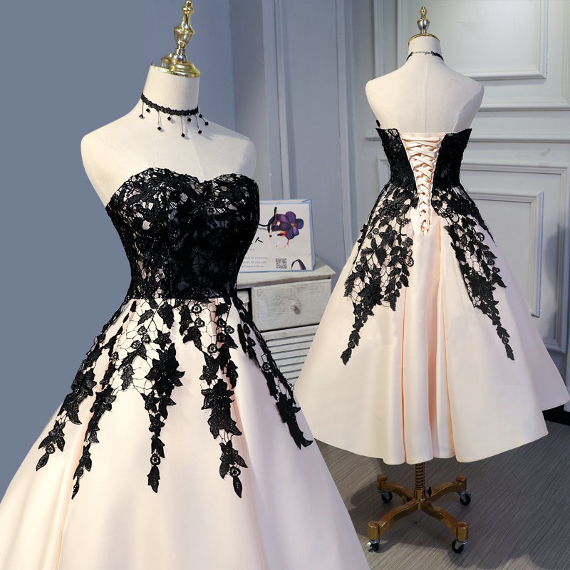 black reception dress