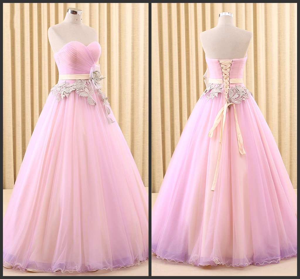 Sweet Girls Pink Wedding Dresses 2016 Cute Sleeveless Lace Up A Big Bow Wonderful Little Girls Princess 2016 Fashion